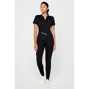 Fabletics Empower Stretchtech Scrub Jumpsuit Womens Small Black Medical